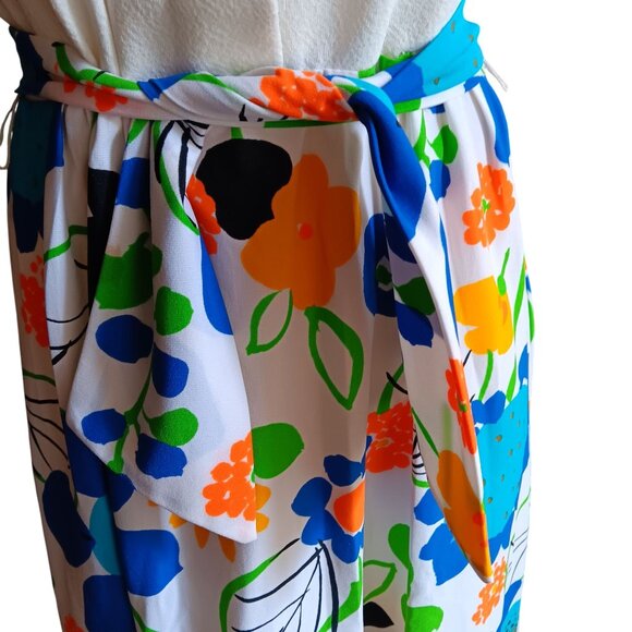 1OF1 Sz 8 True Vintage Sleeveless Floral Print Maxi Dress 1970's Boho Hippy Mom - Picture 4 of 8